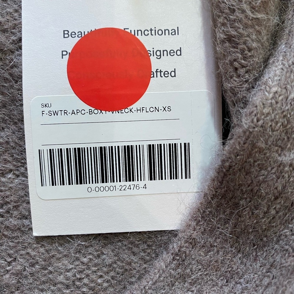 Everlane NWT High V Cropped Cardigan In Alpaca Taupe Melange XS - Picture 11 of 14